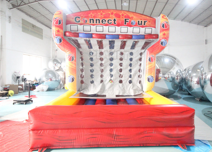 Giant Inflatable Outdoor Sports Games Connect 4 Four Basketball Shooting Game With Air Blower