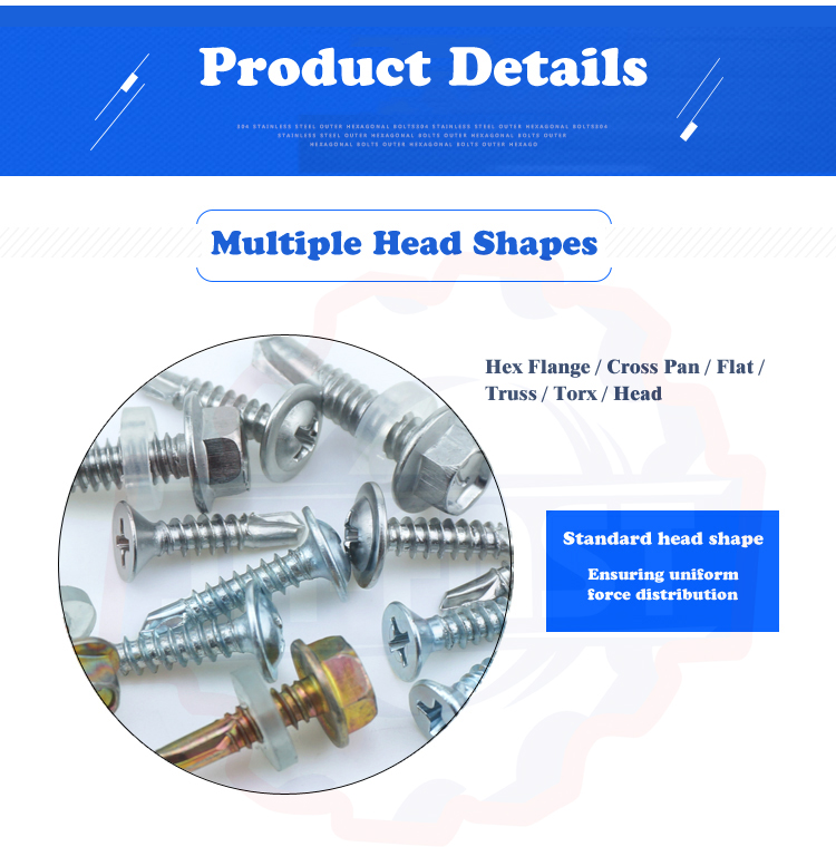 Advantage One-stop Customized Service Din7504 Hexagon Self Drilling Screw for Roofing