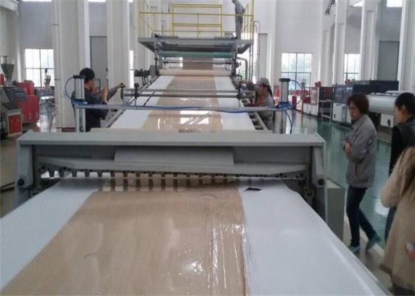 Two Extruder PVC Plastic Sheet Extrusion Line Artificial Marble Stone Sheet
