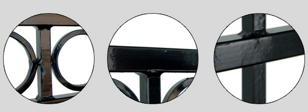 Powder Coated 1.2m Metal Picket Fence Spear Top Design
