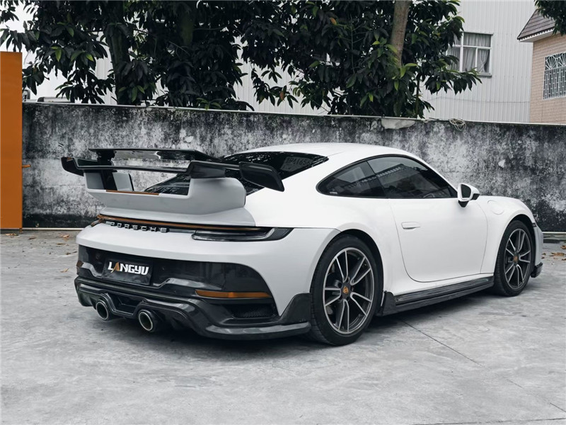 Auto Parts for Porsche 911 992 Body Kit 911 992 Turbo Upgraded Techart Style Front and Rear Bumper Cover Body Kit