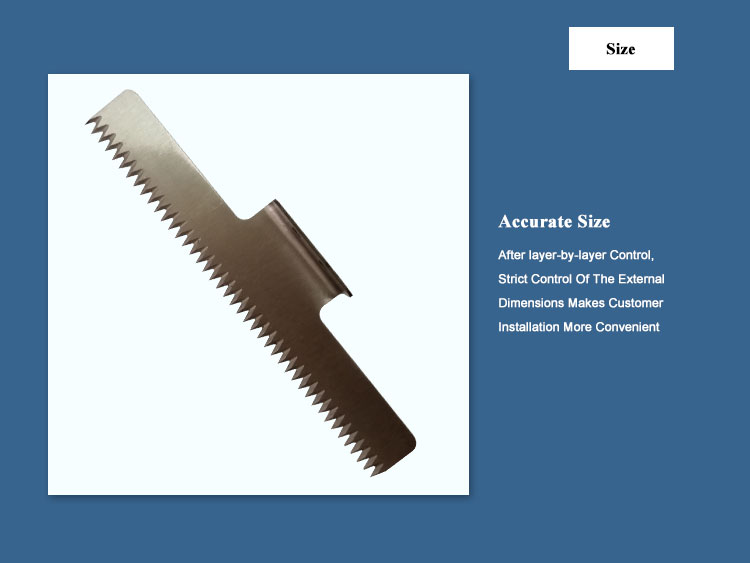 Cutomized Packaging Machine Cutting Blades Bending 90 Degree Assembling