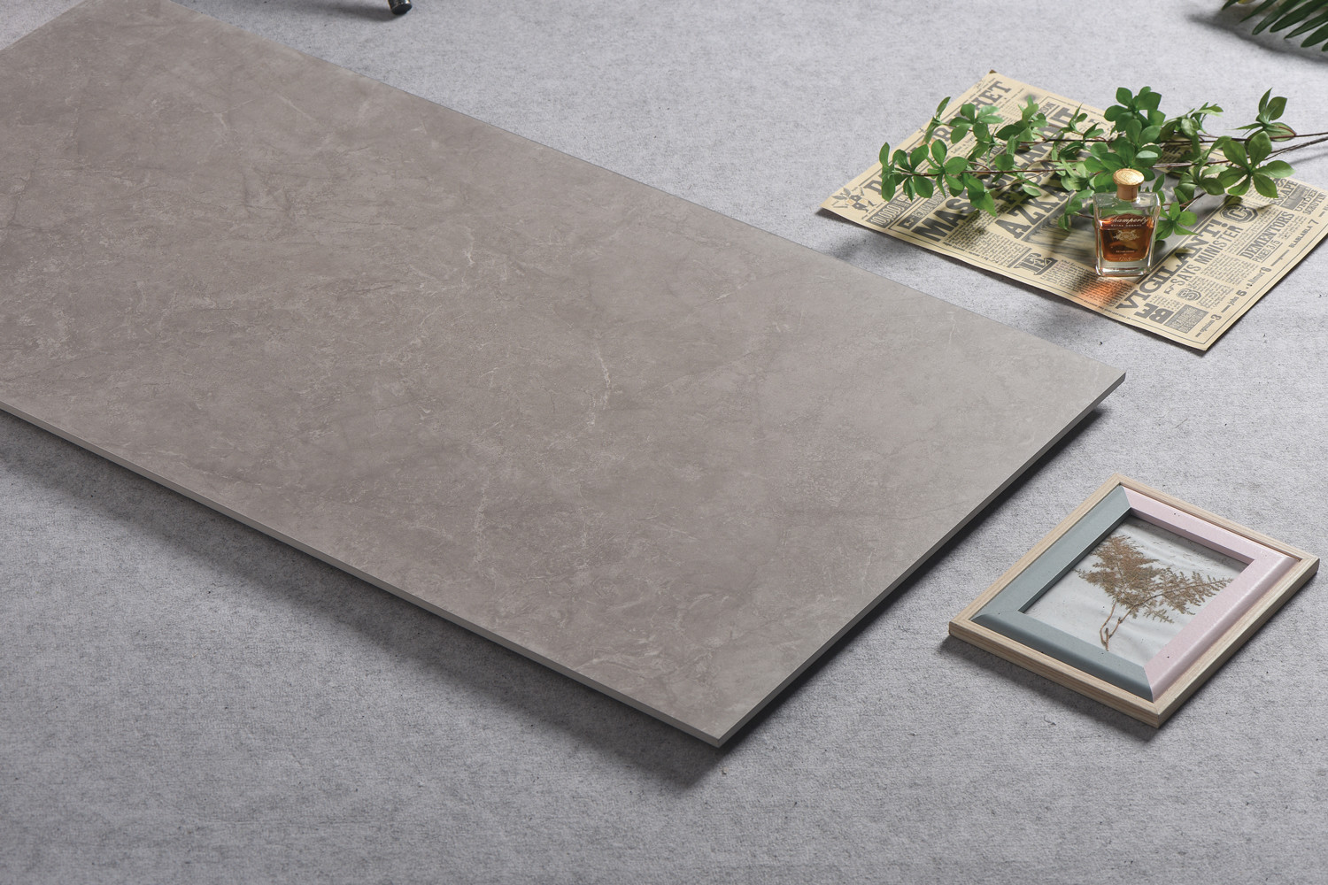 Gray Interior Floor Vintage Porcelain Tiles For Office And Bathroom 60x120cm