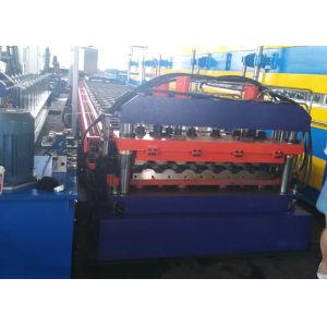 PLC Control Roof Panel Roll Forming Machine With 0-15m / Min High Speed