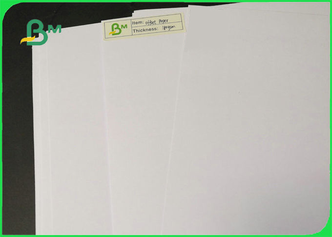 55gsm 60gsm White Uncoated Woodfree Offset Paper Sheet 61 * 86cm For Books