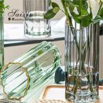 Wholesale Brilliant Gold Rim Glass Vase For Table Home Decoration Creative