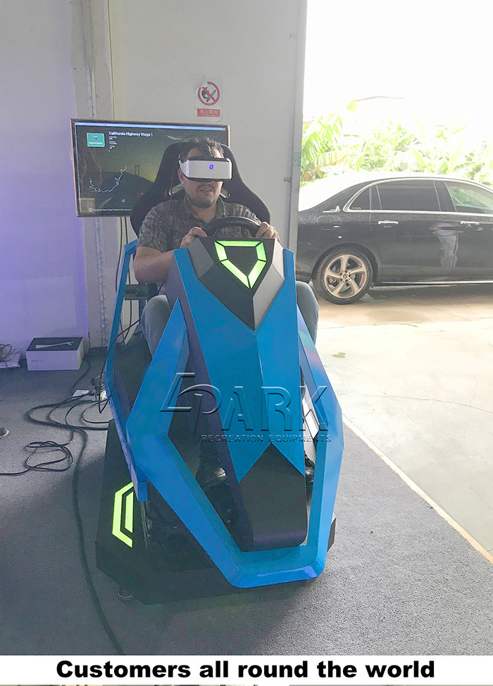 Amusement Park Bluetooth Warrior 9D VR Simulator / Car Racing Game Machine