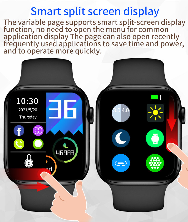 1.8 Inch Touch Screen Smartwatch Qianrun Drinking Whatsapp Reminder