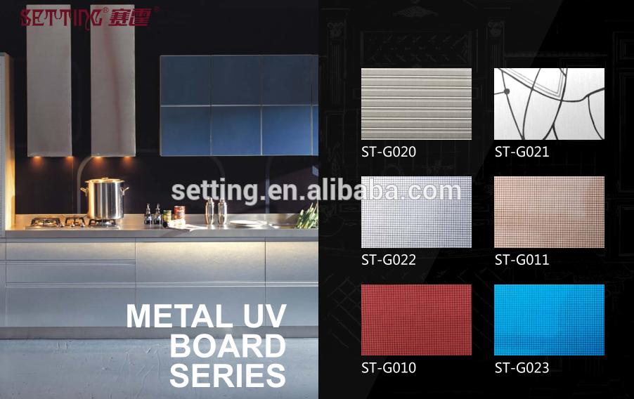 Metal color high glossy uv mdf ,uv particle board
