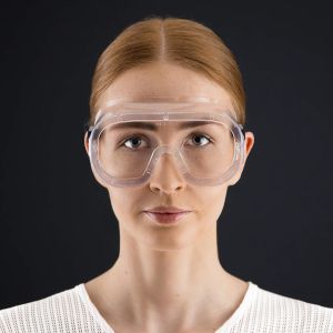 Protective Non-Vented Safety Lab Goggles With Anti-Fog Coating, Clear Scratch