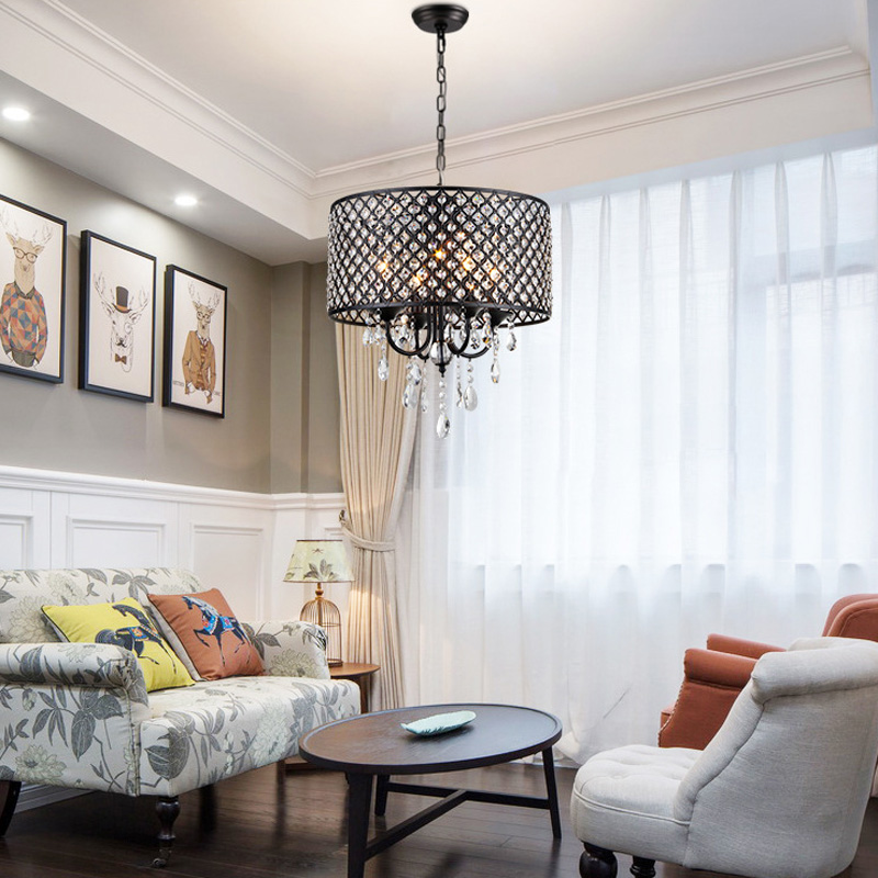 Modern Chandelier Ceiling Lighting with Crystal Lampshade Lighting Dining room Kitchen Hanging Lamp (WH-MI-77)