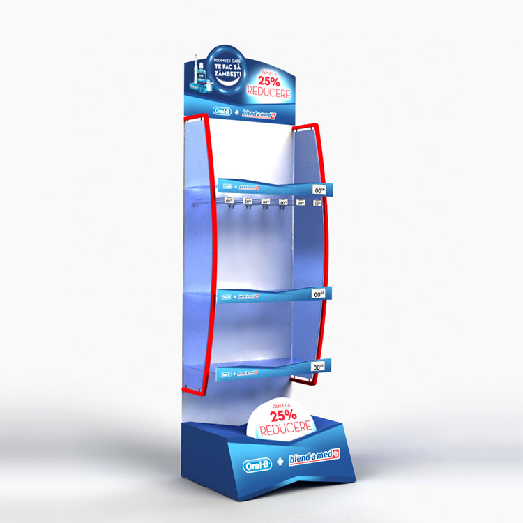 Oral Care Products Cosmetic Display Stand Free Standing Metal Wire Display Stands