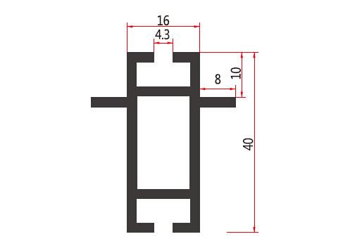 Z420 40x16MM Beam Extrusion,Aluminum 2 way system,Aluminum equipmen suit for