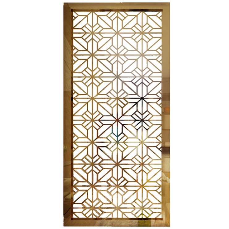 Waterproof laser cut brass screens metal room divider