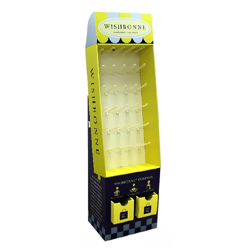 Retail Supermarket Cardboard Hook Display Corrugated Recyclable