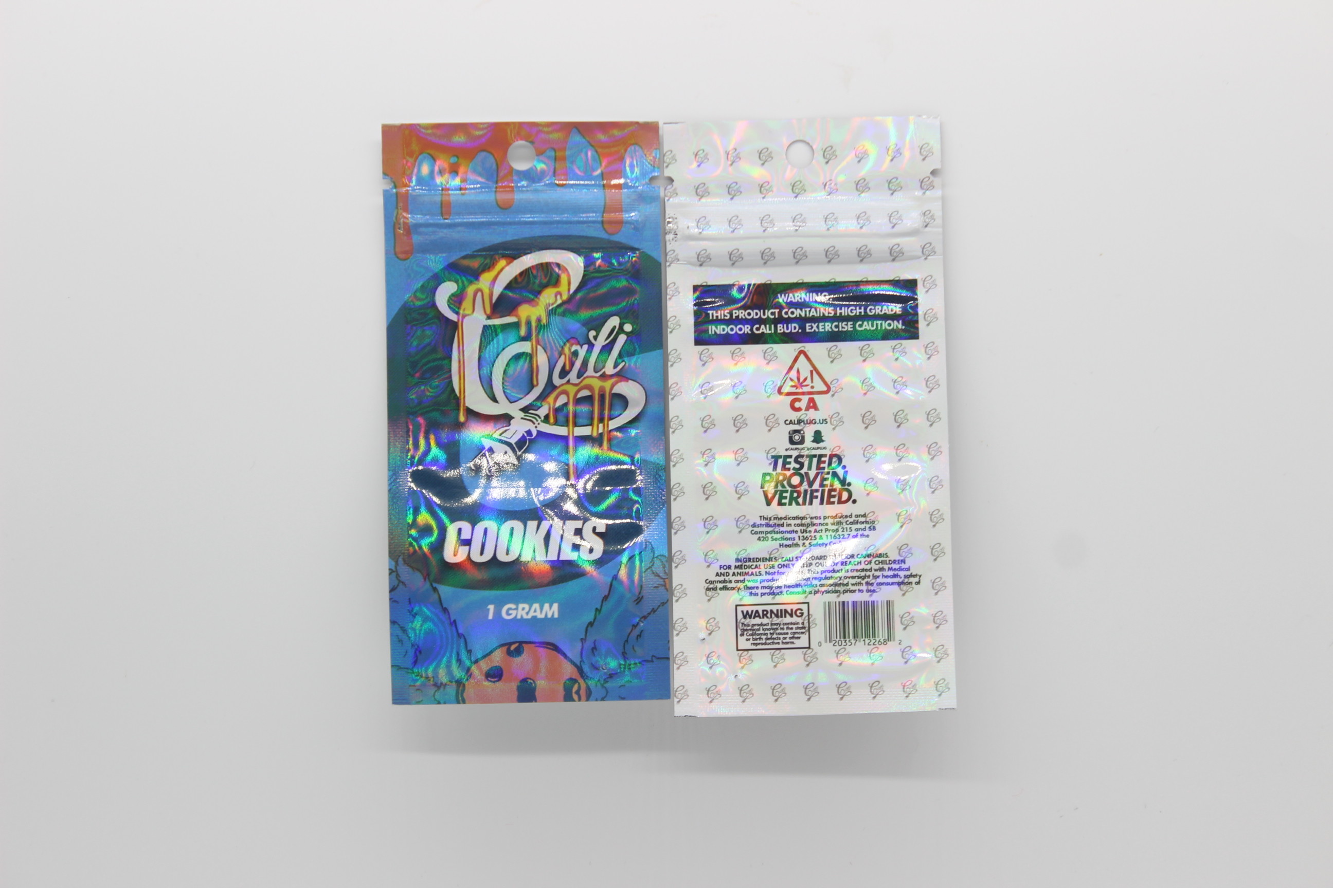 Recoverable Plastic Weed Bag Mylar ziplockk Pouches for CBD weed Packaging VMPET