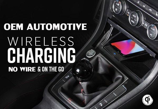 Black Automotive Wireless Charger For Volkswagen Tiguan / Golf 7 / Teramont / T