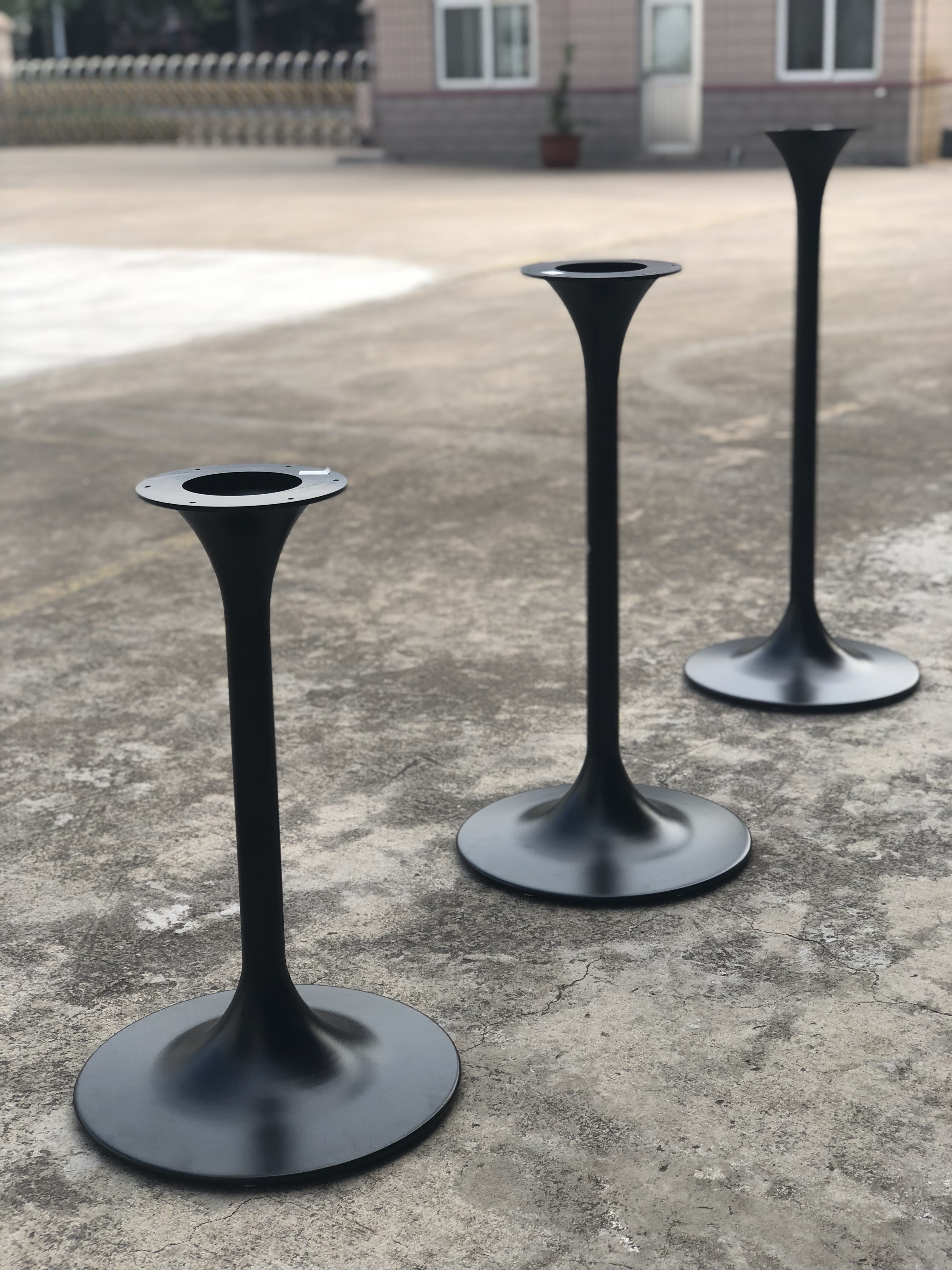 Bistro Table base Steel Table leg Modern Tulip design Pedestal Dining table height