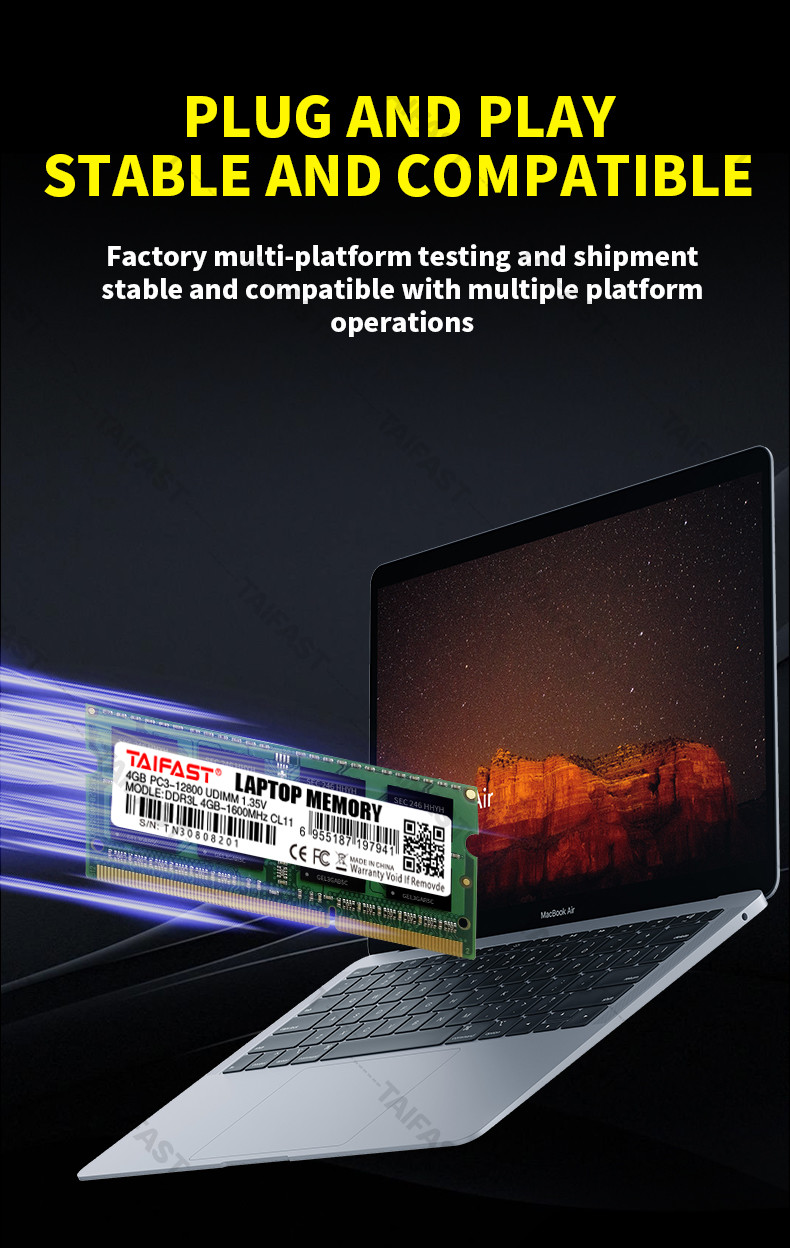 Taifast 16GB DDR3 Memory Ram 1600mhz 240pin So Dimm For Laptop Notebook