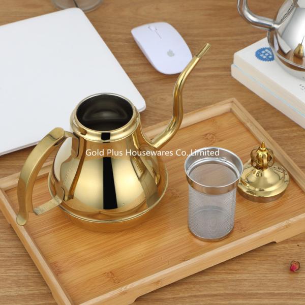 Kitchen accessories stainless steel tea drip pot 1.2L special golden classic