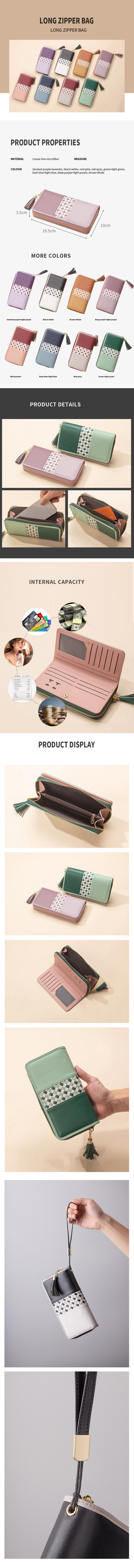 Anti-Theft RFID Ladies Wristlet Wallet with Large Capacity and Multi Card Holder