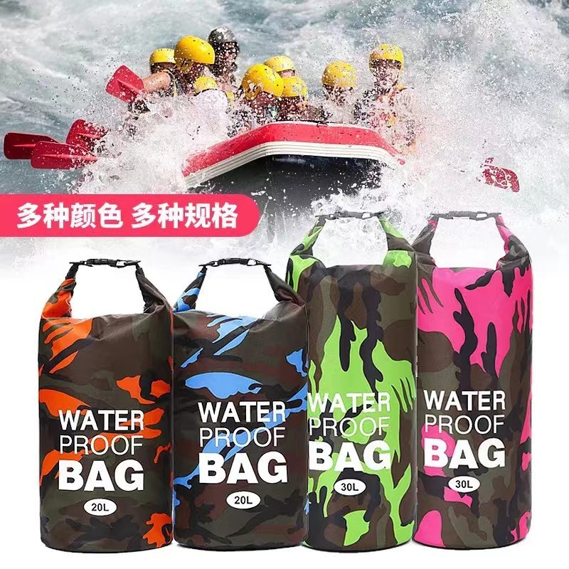CROSS BORDER CAMOUFLAGE WATERPROOF BAG SINGLE SHOULDER DOUBLE SHOULDER WATERPROOF BUCKET BAG POLYESTER LIGHT DRY WET SEP