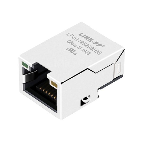 LPJG19520BHNL 100/1000 Base-T Tab Up Green/Yellow Led Single Port Shielded RJ45