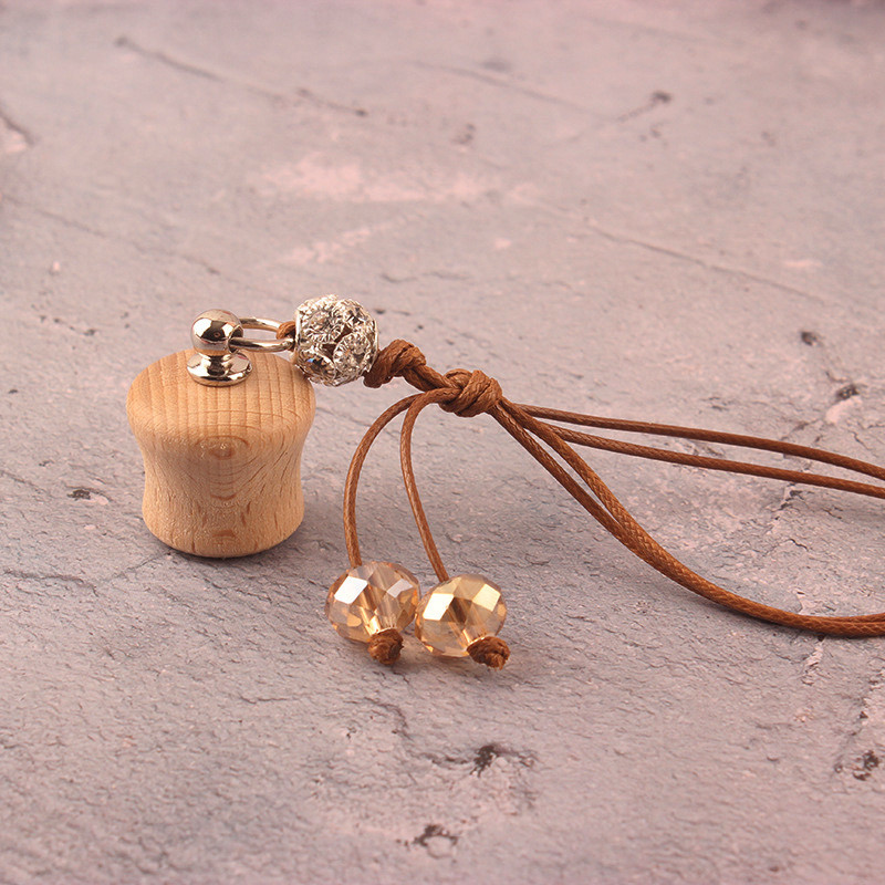 Spot Solid Wood High-Grade High Waist Perfume Cover Car Pendant Perfume Bottle Wood Cover Essential Oil Bottle