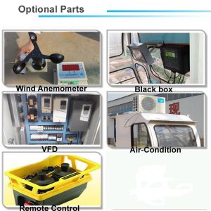 D80 Jib Luffing Tower Crane with 40m Boom 1.5t End Load and 6t Max. Load