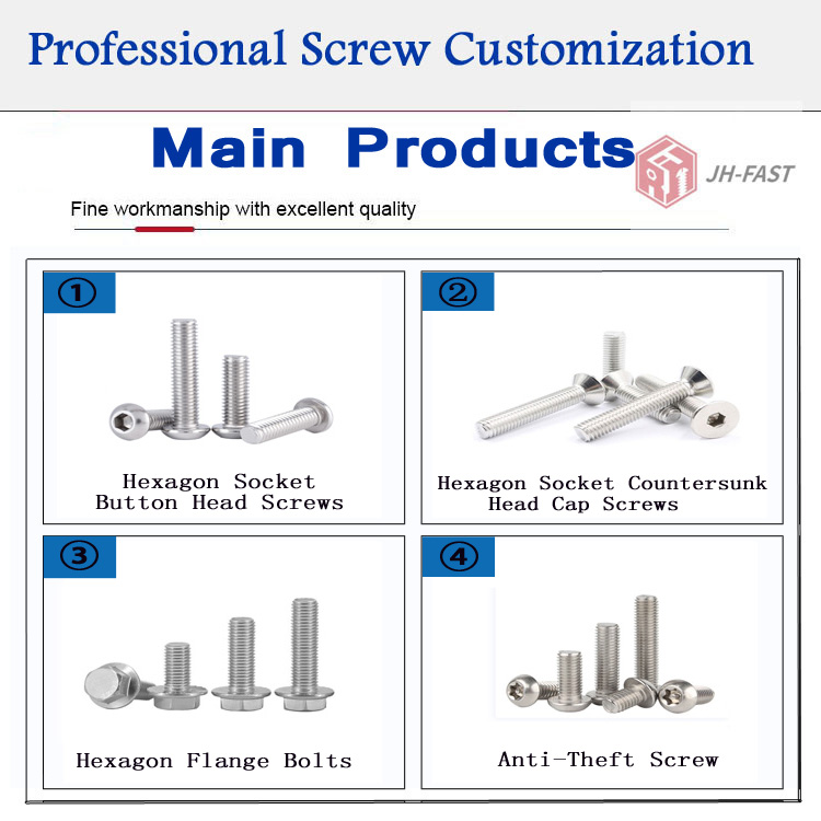 Stainless Steel Hex Socket Button Head Cap Machine Screws with ISO9001 2015 Certificate