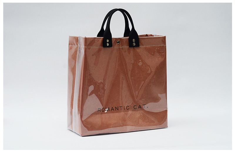 Personalized Grocery L36*D15*H35 Cm Black PVC Handbags