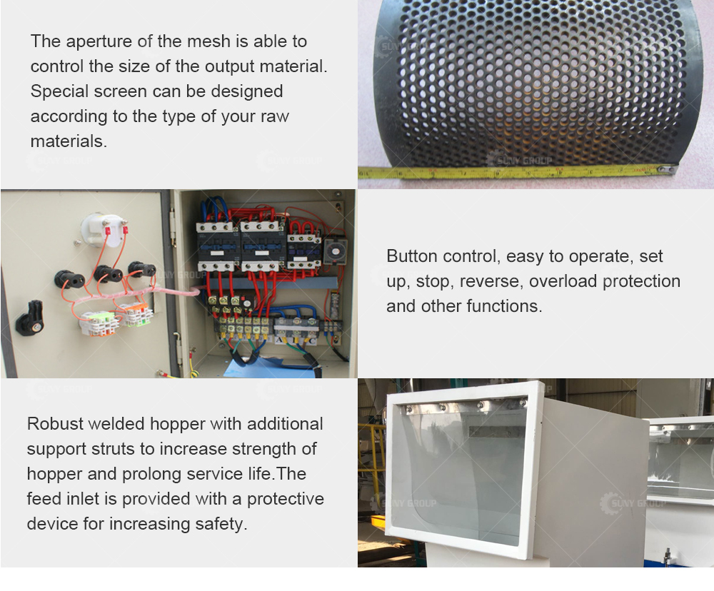 Rotating Diameter dia700 Organic Food Crushing Machine with Video Outgoing-Inspection