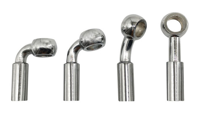 AN3 28/0 Degree Motorcycle Motor Bike Hydraulic Brake Oil Hose Line Banjo Fitting Zinc Plated 10mm Hole