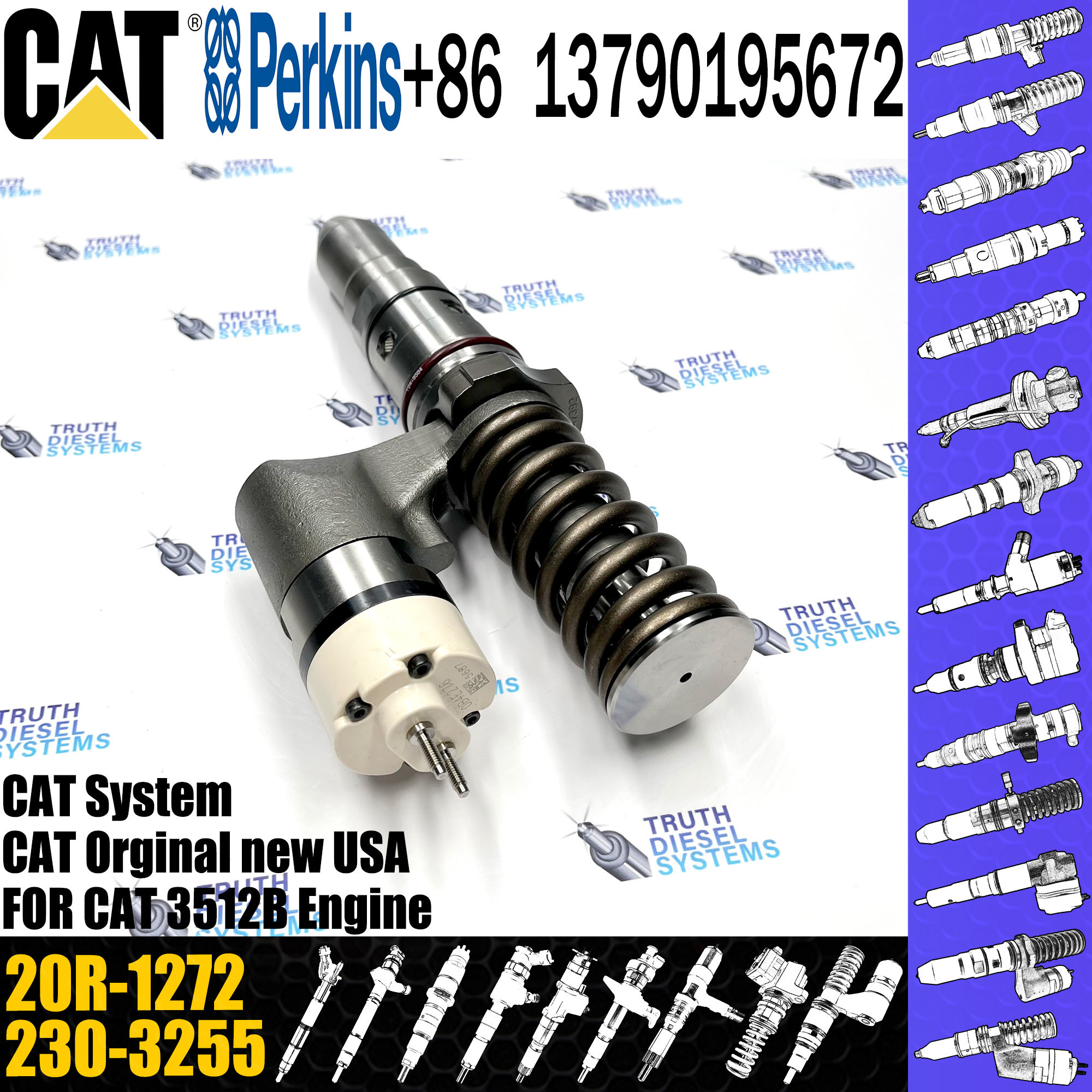 Fuel Injector 392-0208 20R-1272 379-0509 10R-3255 386-1758 392-0208 For Caterpillar