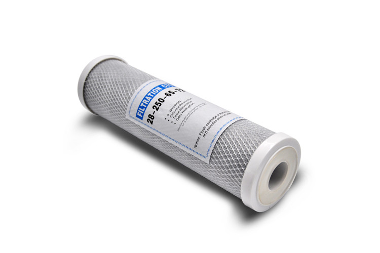 Durable 10 Inch CTO Alkaline Water Filter Cartridge PVC Cover Materials