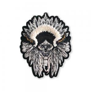  Sequins Applique Embroidered Biker Patches Laser Cut Border Iron On Velcro Backing Manufactures