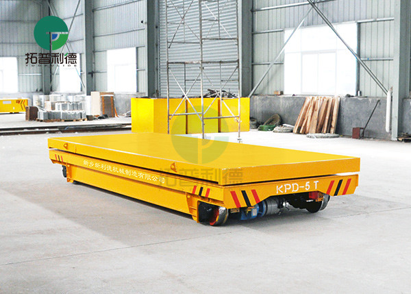 40 Ton Shipyard Rail Guided Electric Platform Truck For Material Handling