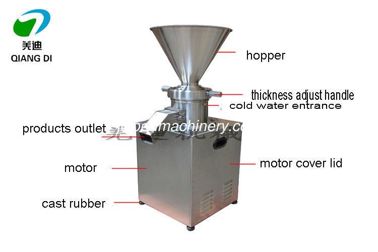 stainless steel vertical type sesame butter grinding machine tahini grinder equipment