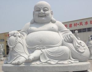  Chinese Buddha Large White  Stone Buddha Statue (YKBH-04) Manufactures