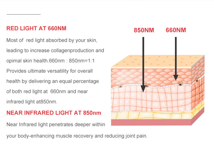 Skin Acne Prone Red Light Therapy Machines 850nm 660nm Led Infrared Panel