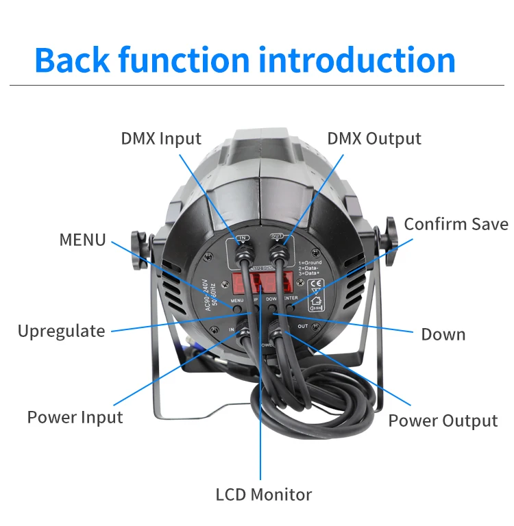RGBW 54 LED Par Light For Concert KTV Disco DMX512 Stage Sound Activated DJ