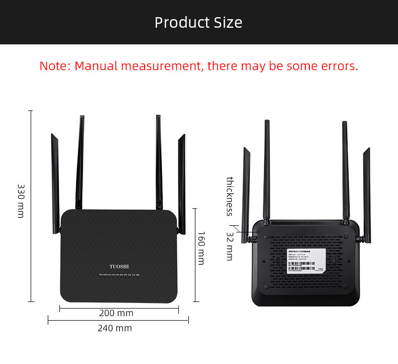 Home WiFi 6 Gigabit Router 802.11 Gigabit Wireless Modem Router