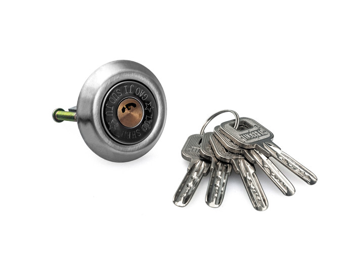 Security Stainless Steel Door Lock Antique Rim Lock With Double Cylinder Latch