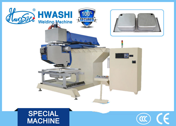 Sink Edge Grinding / Polishing Sink Welding Machine 50mm Abrasive Belt Width