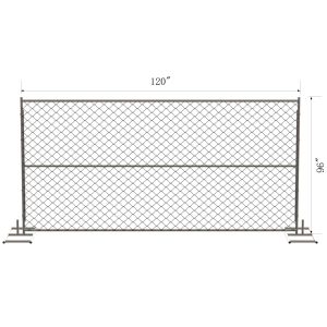 6ft x 12ft ,8ft x 12ft, 4ft x 12ft temporary chain link fence mesh 2"x2"/(50mm x