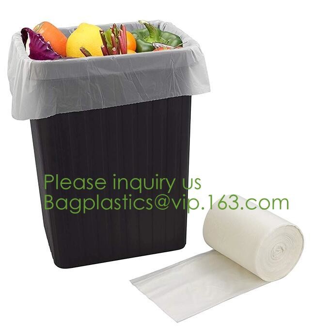 Eco-friendly Roll Compostable Plastic Bag Drawstring Biodegradable Garbage Bags,cornstarch custom compostable biodegrada