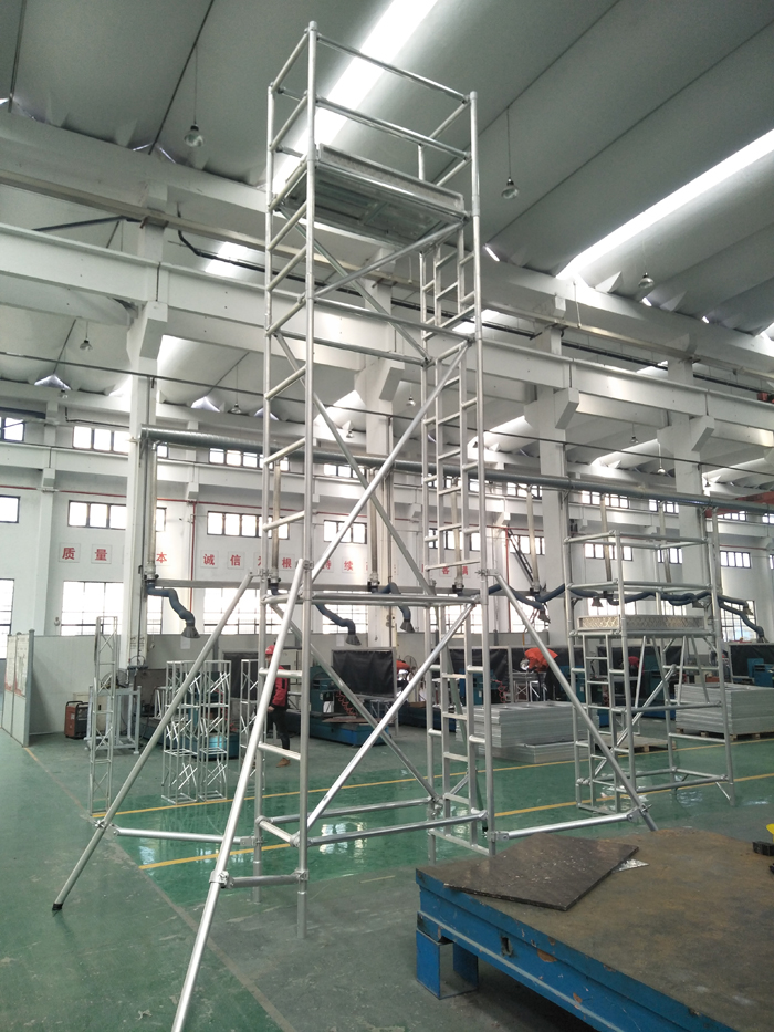 Aluminium 10m Double Height Cantilever Scaffold Tower