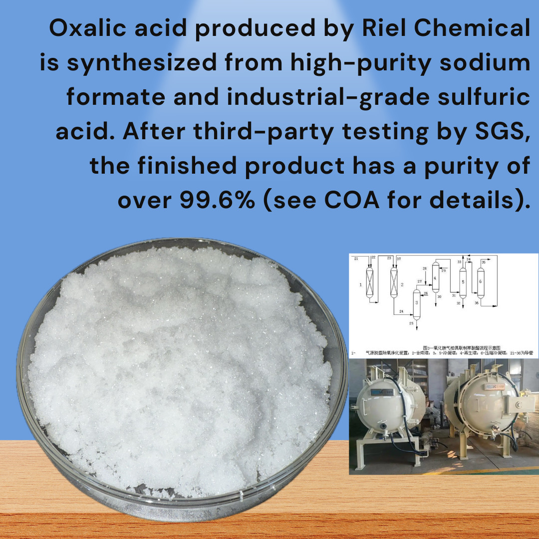 Dihydrate Oxalic Acid 99.6% CAS 6153-56-6 Recommended For Pickling C2h2o4 2h2o