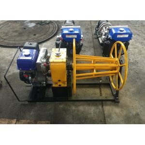 3 Ton Diesel Engine Wire Stringing Machine , Wire Take Up Winch With Wire Rope