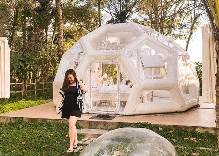5M clear bubble house inflatable Jungle Lodge Ubud igloo bubble lodge PVC Camping hotel tent Inflatable Bubble tent
